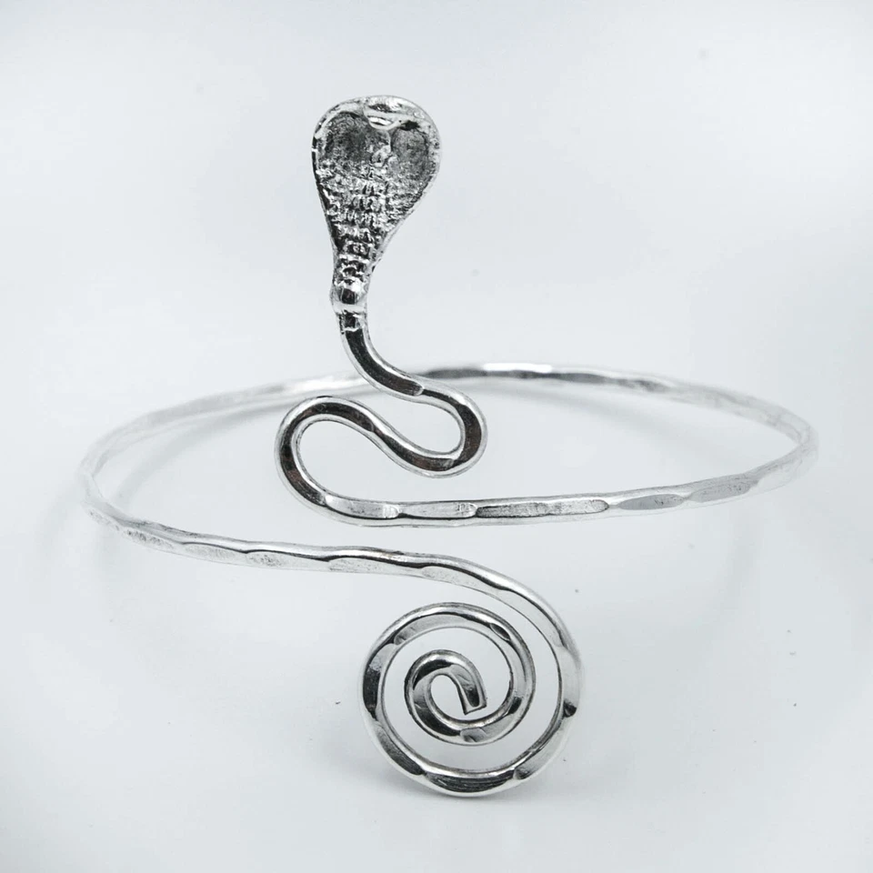 Armreif Oberarmreif Kobra Armspange Schlange Goa Hippie Celtic Druiden Silber K2 - Bild 4 von 4