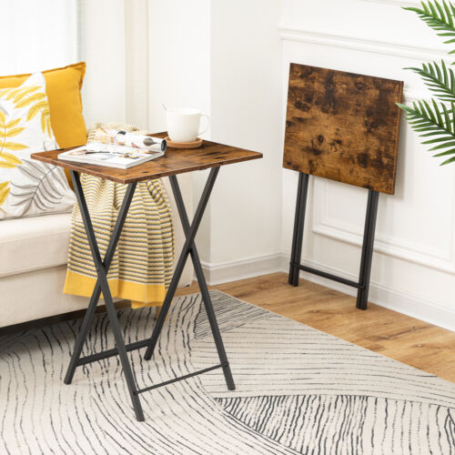 TV Trays Set of 2 Folding TV Tables Snack Tables Laptop Table for Small Space