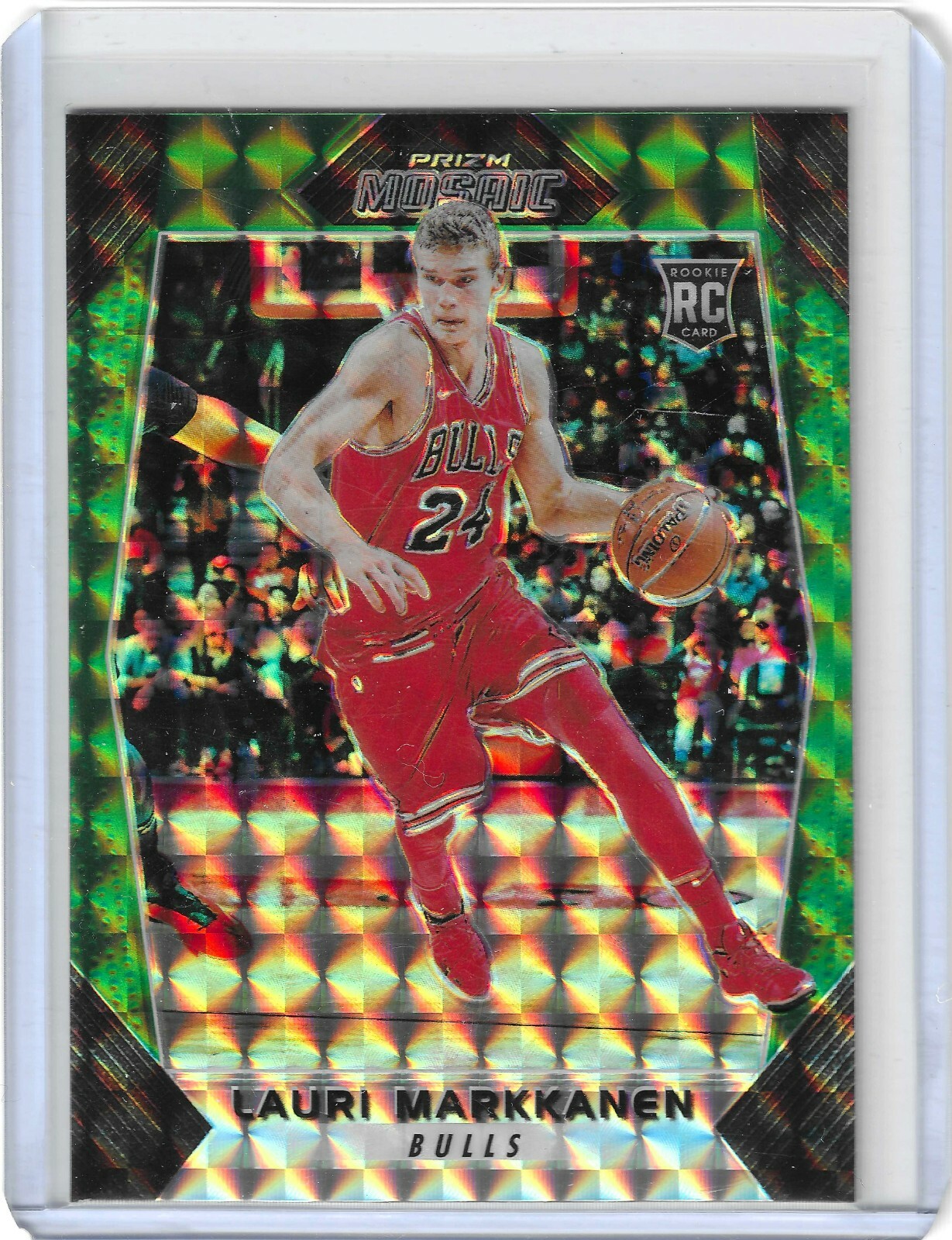 2017-18 Panini Mosaic Prizm #9 LAURI MARKKANEN RC Rookie Bulls Green Prizm