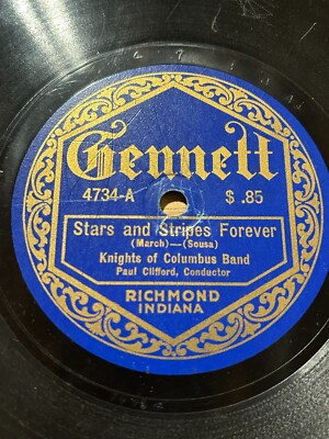 Gennett - Stars and Stripes Forever / National Emblem March - Knights (Sousa)