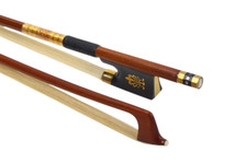 4/4 Violin Bow Hand carved Ebony Frog Pretty inlay Brazilwood Natural Bow hair