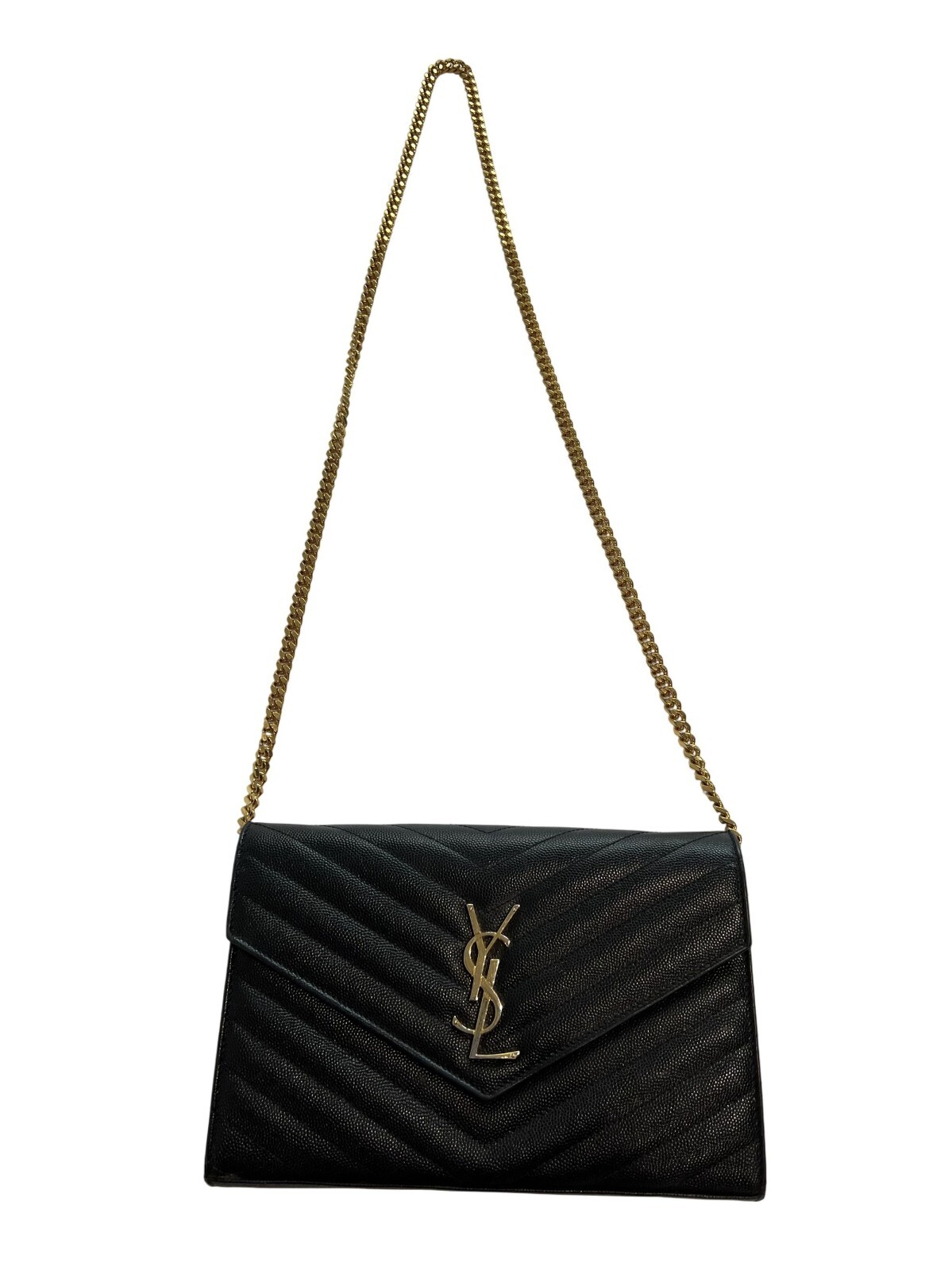 Borsa busta YSL Saint Laurent Metalasse catena nera