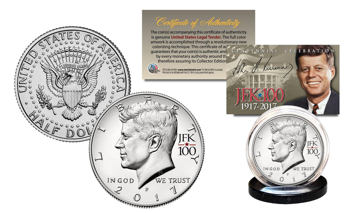 Moneta Personalizzata Con Tua Foto E Testo - JFK Mezzo Dollaro Colorato Regalo Compleanno Bimbo 1071314 - Foto 9