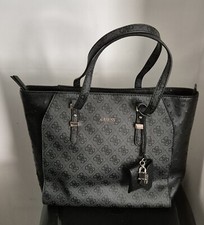 Image of Guess Tote/Handbag. Black And Grey Ladies Stylish Guess handbag.