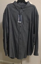 NWT MEN'S 4XB ROUNDTREE  YORKE L/S BUTTON DOWN PORTUGUESE FLANNEL SHIRT 69.5