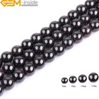 Dark Red Garnet Natural Gemstone Round Loose Beads For Jewellery Making 15"