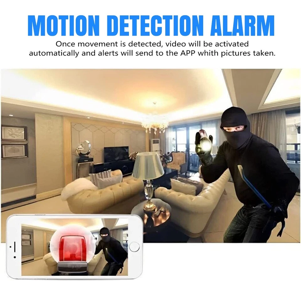 Mini IP Kamera 1080P HD 4K Camera Außen Überwachungskamera IR Cam Nachtsicht - Bild 3 von 4