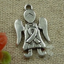 Free Ship 70 pcs tibetan silver angel charms 27x17mm L-1576