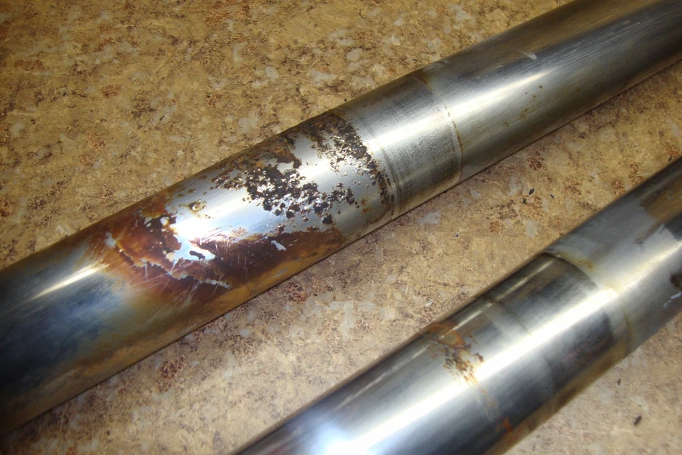 1975 Honda Goldwing GL1000 GL 1000 Gold Wing GL1 tubos de garfo dianteiro suspensão 75 - Imagem 3 de 4