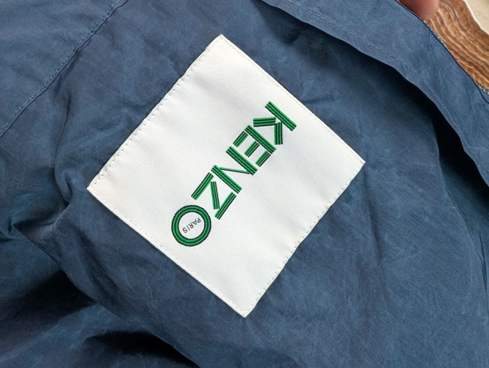 Giacca con cappuccio mezza estate boxy Kenzo Paris Navy