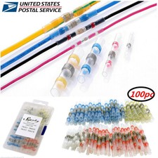 100pc 4 Sizes Waterproof Solder Sleeve Heat Shrink Tube Wire Terminal Connectors