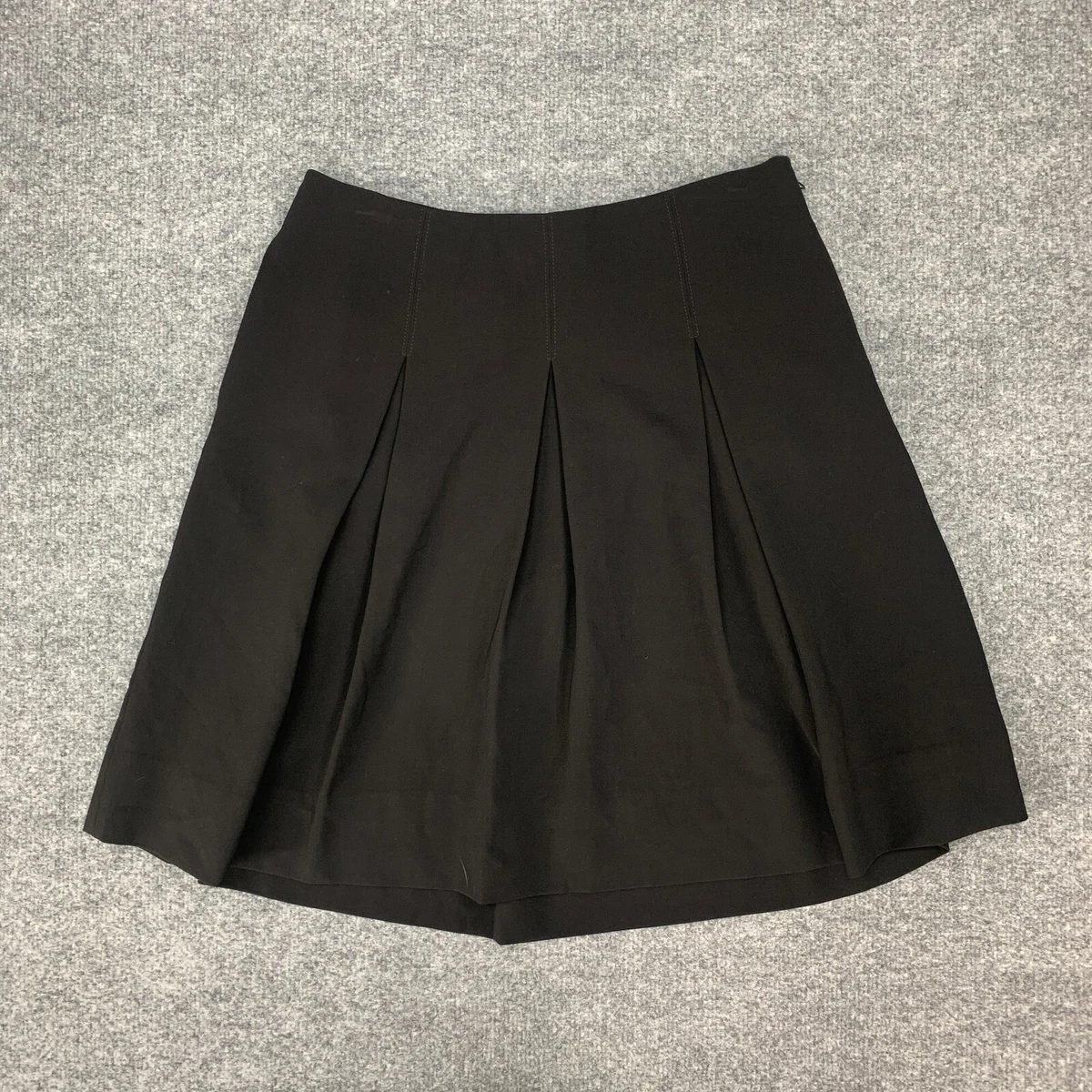 Black pleated twill skirt cheap