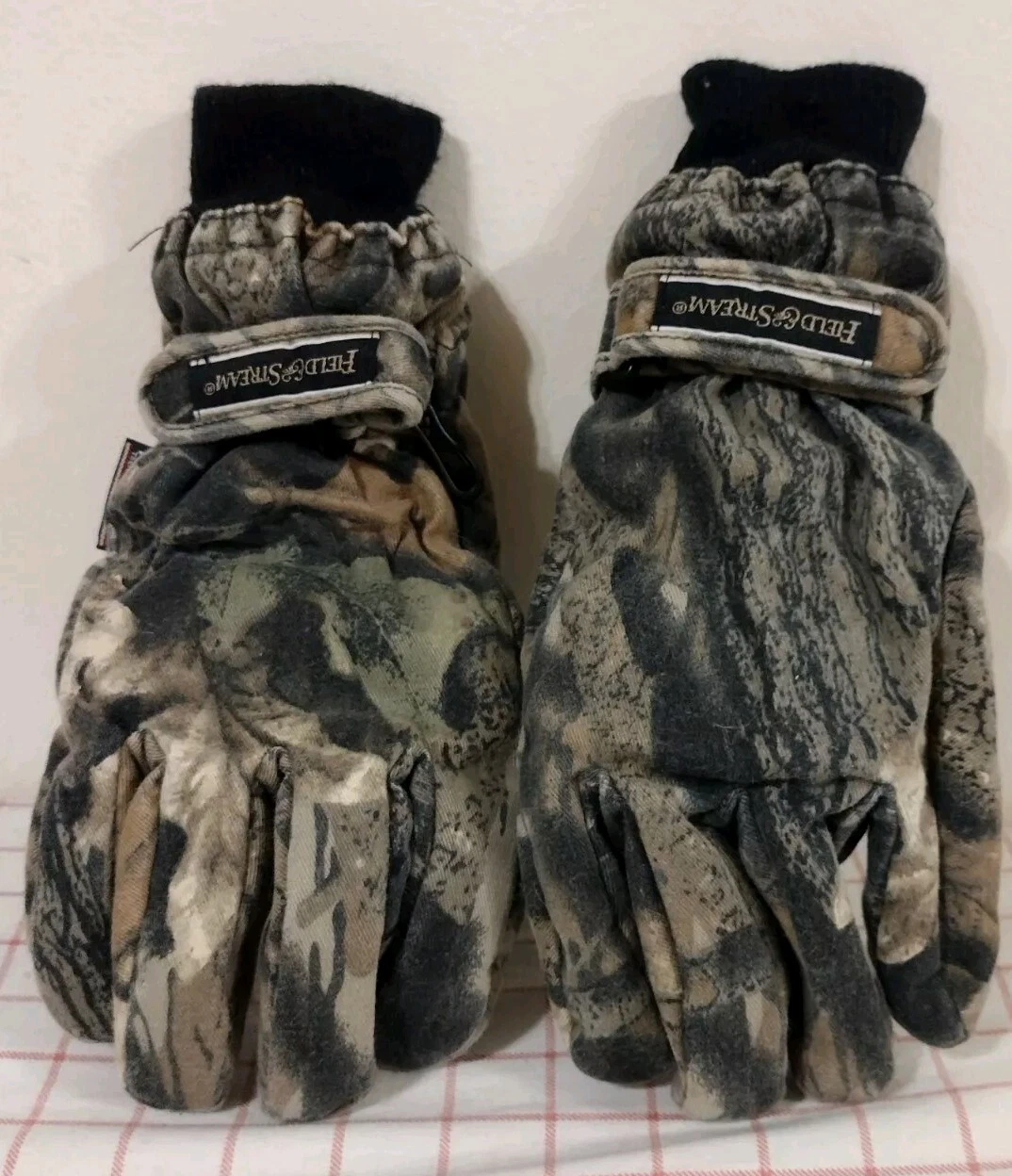 Field and Stream Mens Mossy Oak Camo Insulated Gloves Size Large #94207