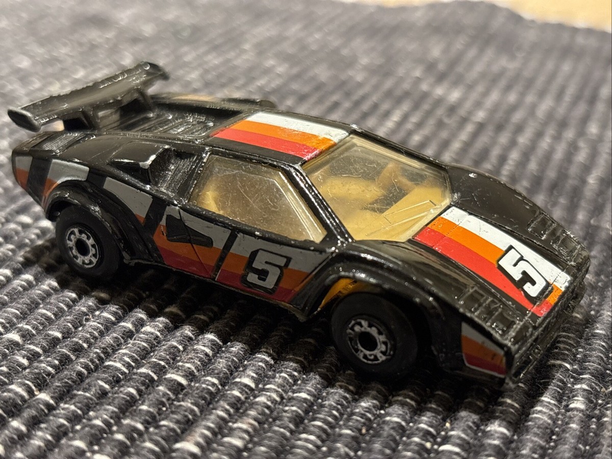 Vintage Matchbox Lamborghini Countach LP500S Black 1:56 Diecast