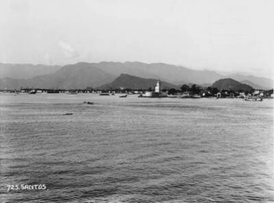View of the the port of Santos Sao Paulo Brazil circa 1930 1930 Old Photo
