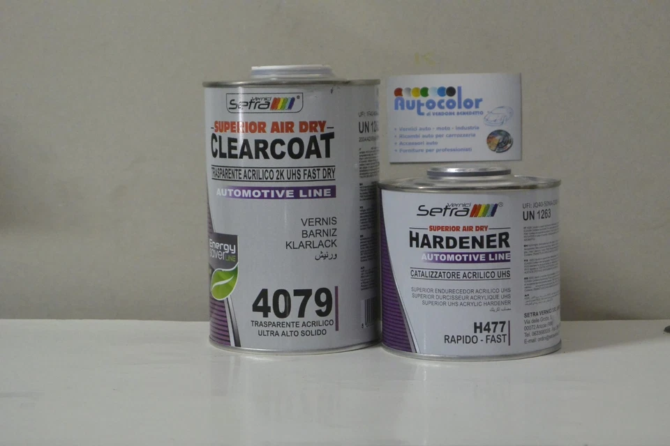SETRA VERNICI Trasparente Lucido 4079 UHS Con Catalizzatore FAST - Carrozzeria auto e moto