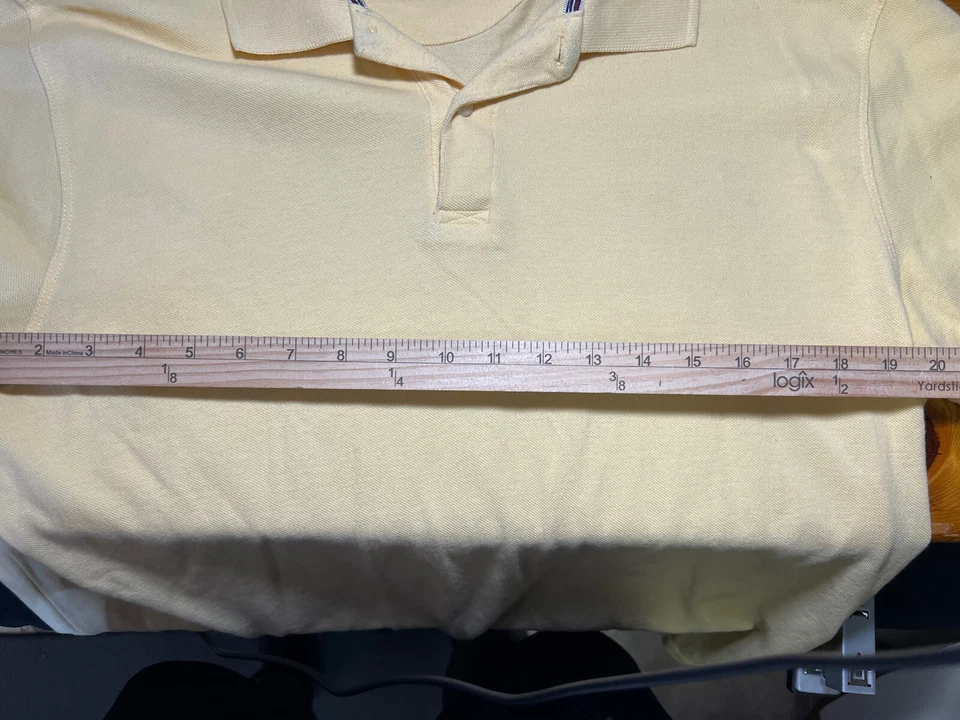 Camisa polo masculina amarela manga curta coleção Bass Heritage grande - Imagem 4 de 4