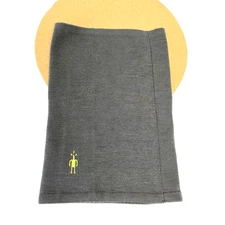 Smartwool Thermal Merino Wool Reversible Gaiter Neck Warmer Gray Stretch