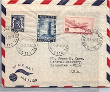 BH _GOLDPATH: Belgium cover 1950 to USA airmail BH012_P01