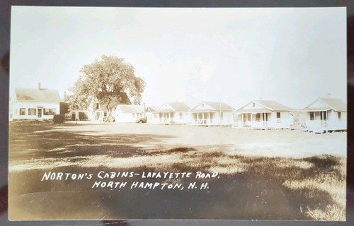 RPPC - Norton's Cabins, Lafayette Road, North Hampton, NH - 1910-20, Fold - Bild 1 von 3