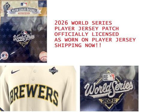 2026 MLB WORLD SERIES PLAYER JERSEY PATCH OFFICIALLY LICENSED SHIPS NOW! 2.5"X2"