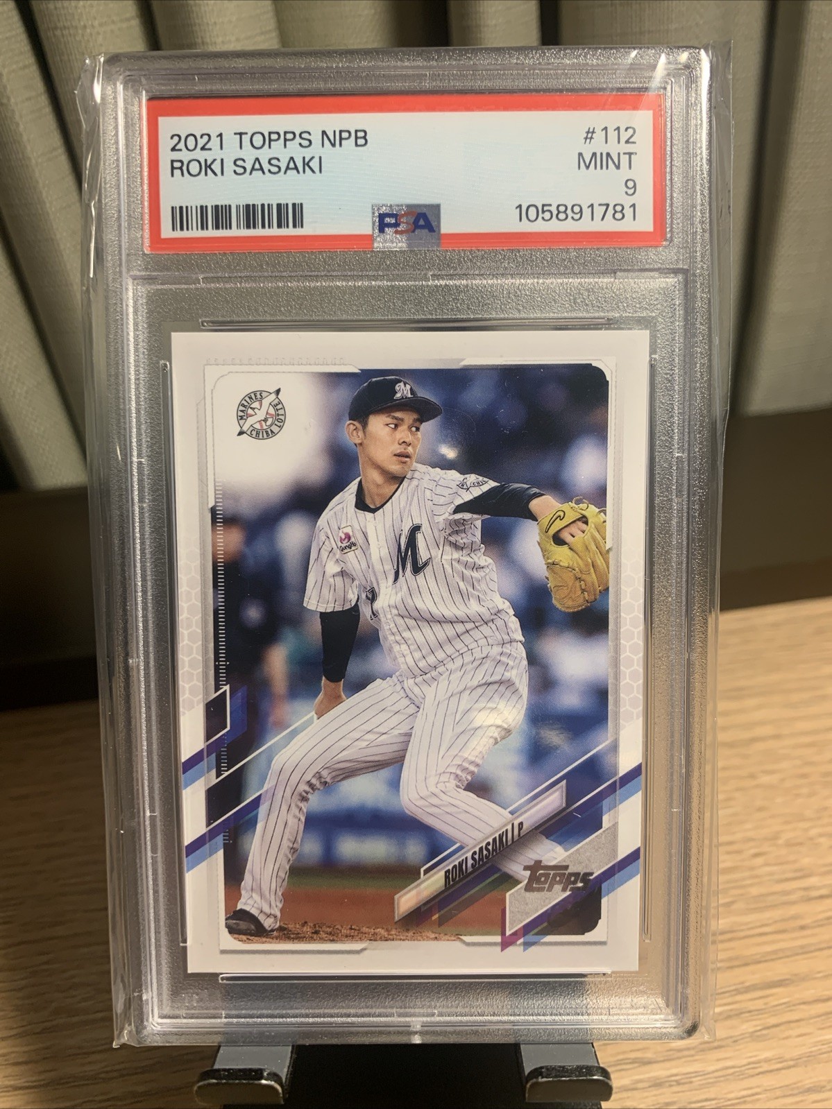 Roki Sasaki - 2021 Topps NPB Nippon Baseball #112 (RC) PSA 9 Dodgers