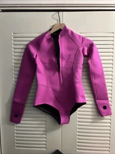 KMT Pink Neoprene Long Sleeve Swimsuit Surfing Bodysuit Swimwear Womens. Size 6