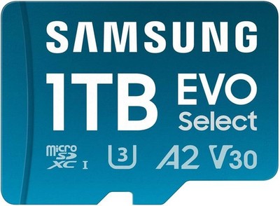 Samsung EVO Select (2024) microSD Karte + SD Adapter, 1 TB, UHS-I U3, 4K UHD,