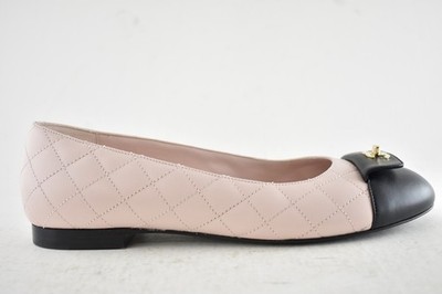 Chanel 24B Pink Black Turnlock Gold CC Logo Quilted Ballet