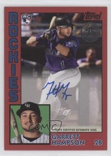 2019 Update 1984 Topps Baseball Red 3/25 Garrett Hampson #84A-GH Auto 0e28