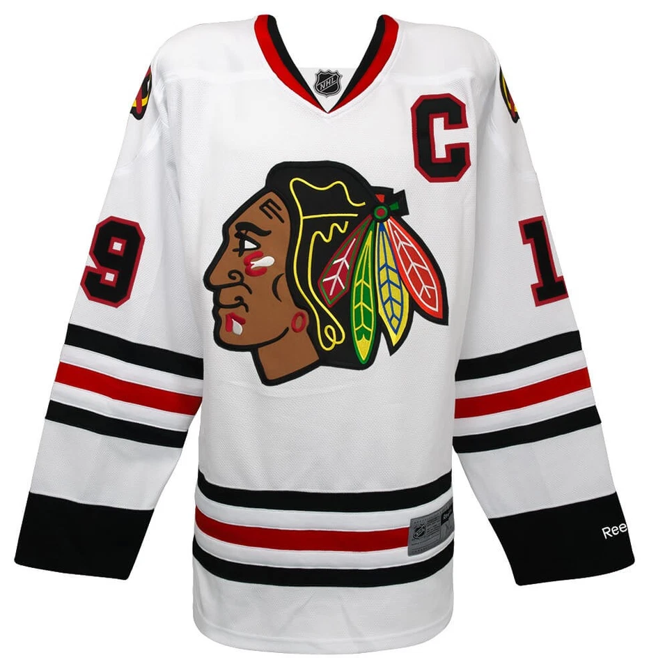 Camiseta deportiva de hockey Reebok Premier blanca firmada por Jonathan Toews Blackhawks - (con certificado de autenticidad SS) Foto 3 de 3