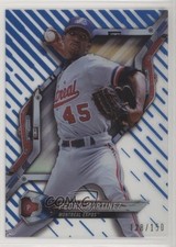 2018 High Tek Pattern 1 Waves/Diagonals Blue Rainbow Foil Pedro Martinez HOF h3a