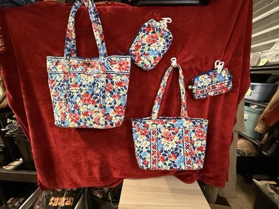 Retired Vera Bradley Summer Cottage Floral 4 Piece Travel Set XL