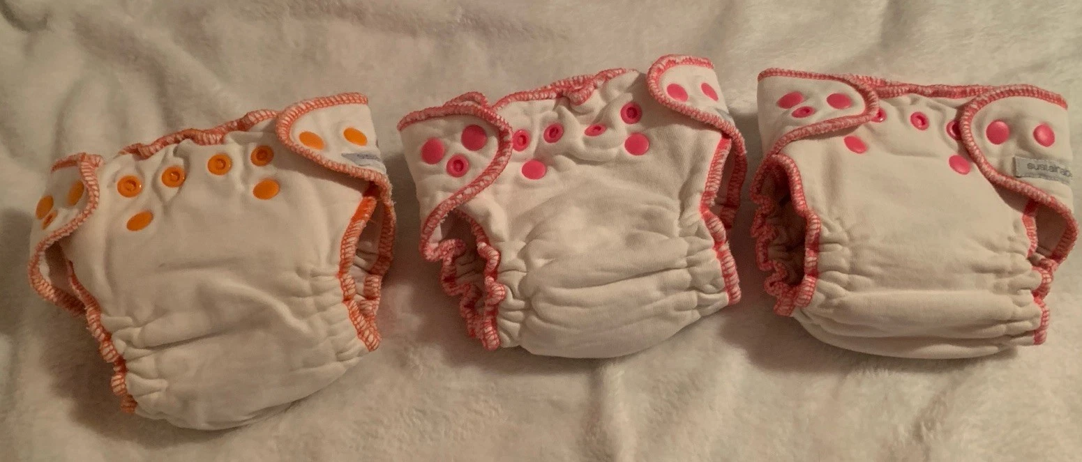 3 Sustainablebabyish Fitted Diapers - Small Sustainable Baby