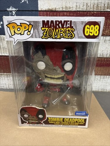 Pop Marvel Zombies #698 Zombie Deadpool 10 inch Damage Box