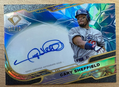 2025 Topps Diamond Icons Gary Sheffield Chrome Auto Blue Ink 13/15 Dodgers