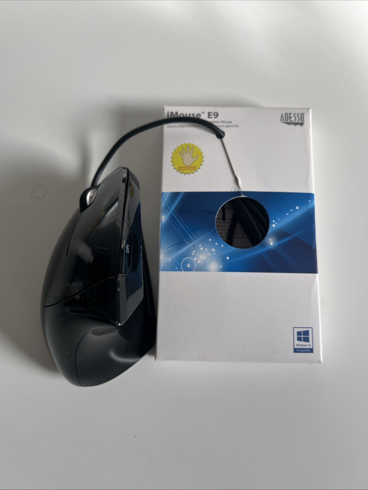 NEW Adesso iMouse E9 Left-Handed Vertical Ergonomic Wired US