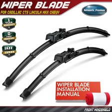 2Pcs Front 24" & 18" Windshield Wiper Blades for Cadillac CTS Lincoln MKX Chevy
