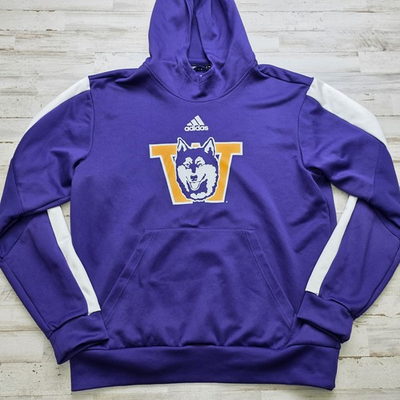 #ad #ad Adidas Washington Huskies Hoodie Purple Hooded Sweatshirt NCAA College Sz L $24.99