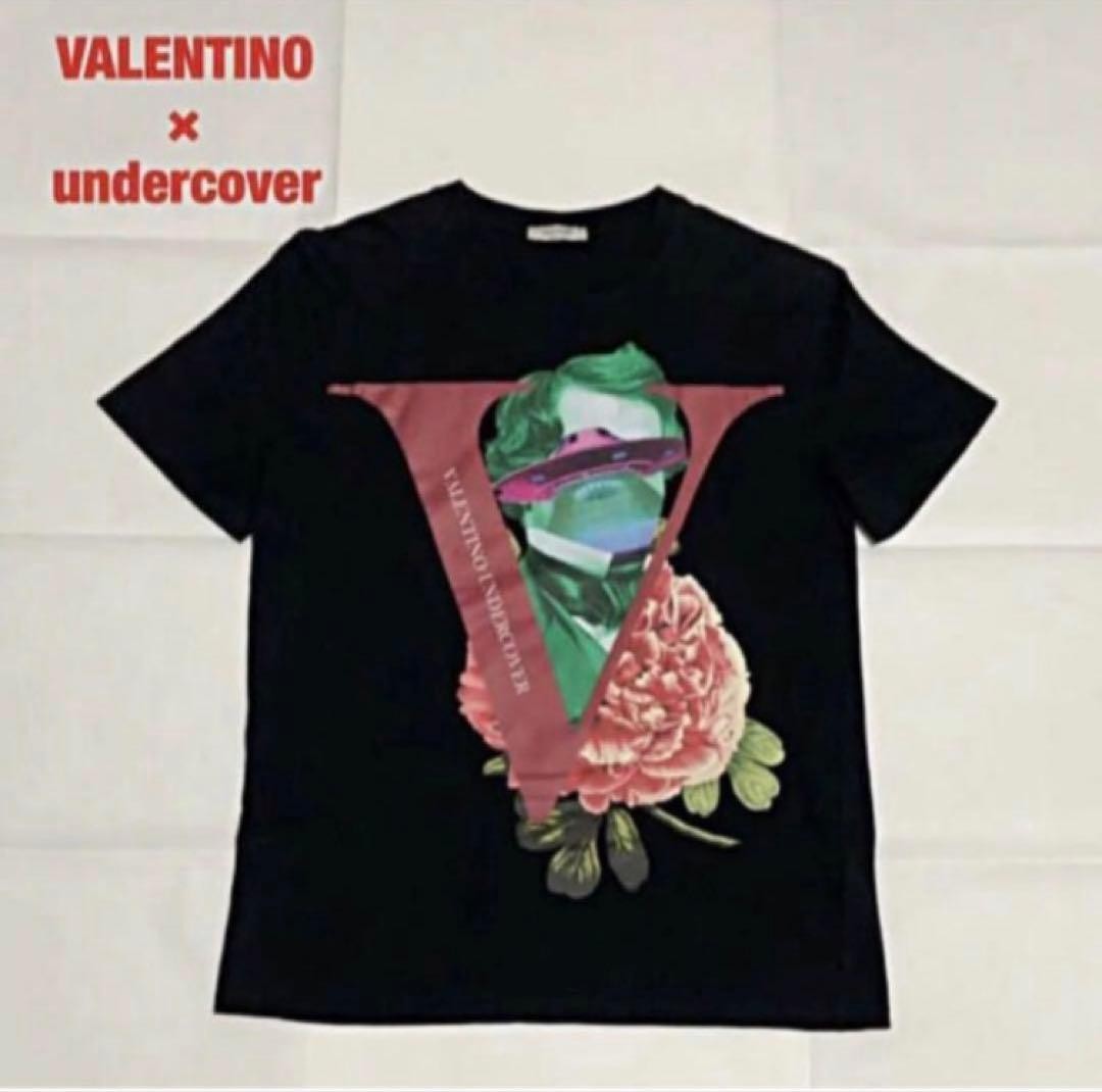 USED [RARE] VALENTINO X UNDERCOVER FACE ROSE T-SHIRT COLLABORATION GOOD