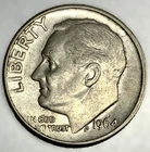 1964 - P Roosevelt Dime - Circulated Condition - 90% Silver - US Coin - 3986