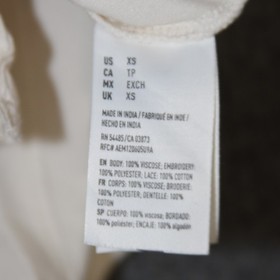 American Eagle Women's XS Outfitters White Eyelet Ruffle Sleeve Romper