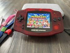 Nintendo Gameboy Advance GBA Funnyplaying Backlight M2 3.0 Inch IPS - Clear Red