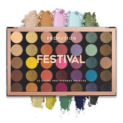 35 Shade Eyeshadow Palette   Ultra-Pigmented Powder in Bright, Vibrant Colors...