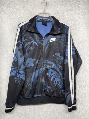 Nike NSW Tropicano Track Jacket Mens Medium Black Palm Print Full