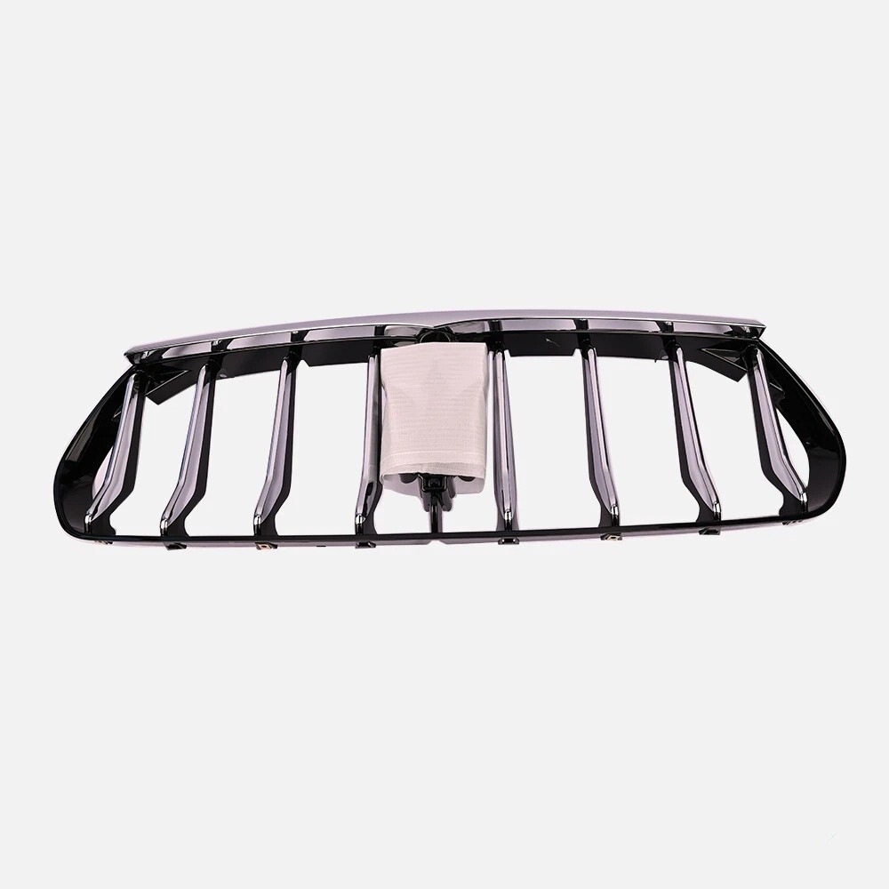 Chrome Black Front Bumper Grille Upper Radiator Fits 2017-2024 Maserati Levante