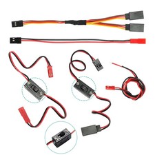 5Pack RC Connector Cables  On/Off Switch, JST & JR Y Parallel Adapters for Tr...