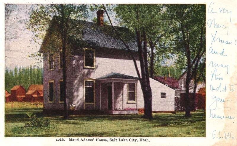 *MAUDE ADAMS RARE ORIGINAL 1907 HOME IN SALT LAKE CITY UTAH PHOTO*