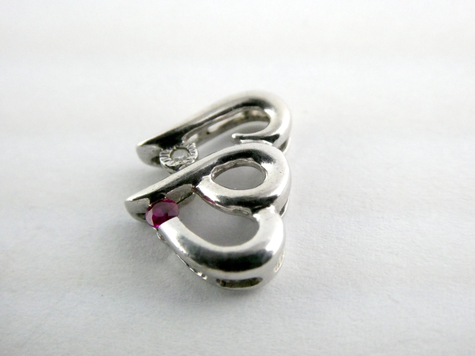 SD Designer Sterling Silver Ruby and Natural Diam… - image 3