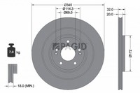 2X Bremsscheibe Pagid 56494NC FüR Hyundai Ioniq NE CE Allrad KIA EV6 CV EV9 MV